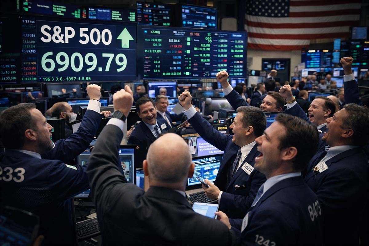 Wall-Street-traders-comemoram-recorde-S&P-500